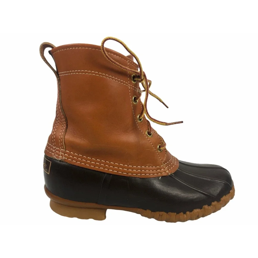 LL Bean Leather Boots Mens Size 6 Waterproof Winter Duck Snow Rain Vintage